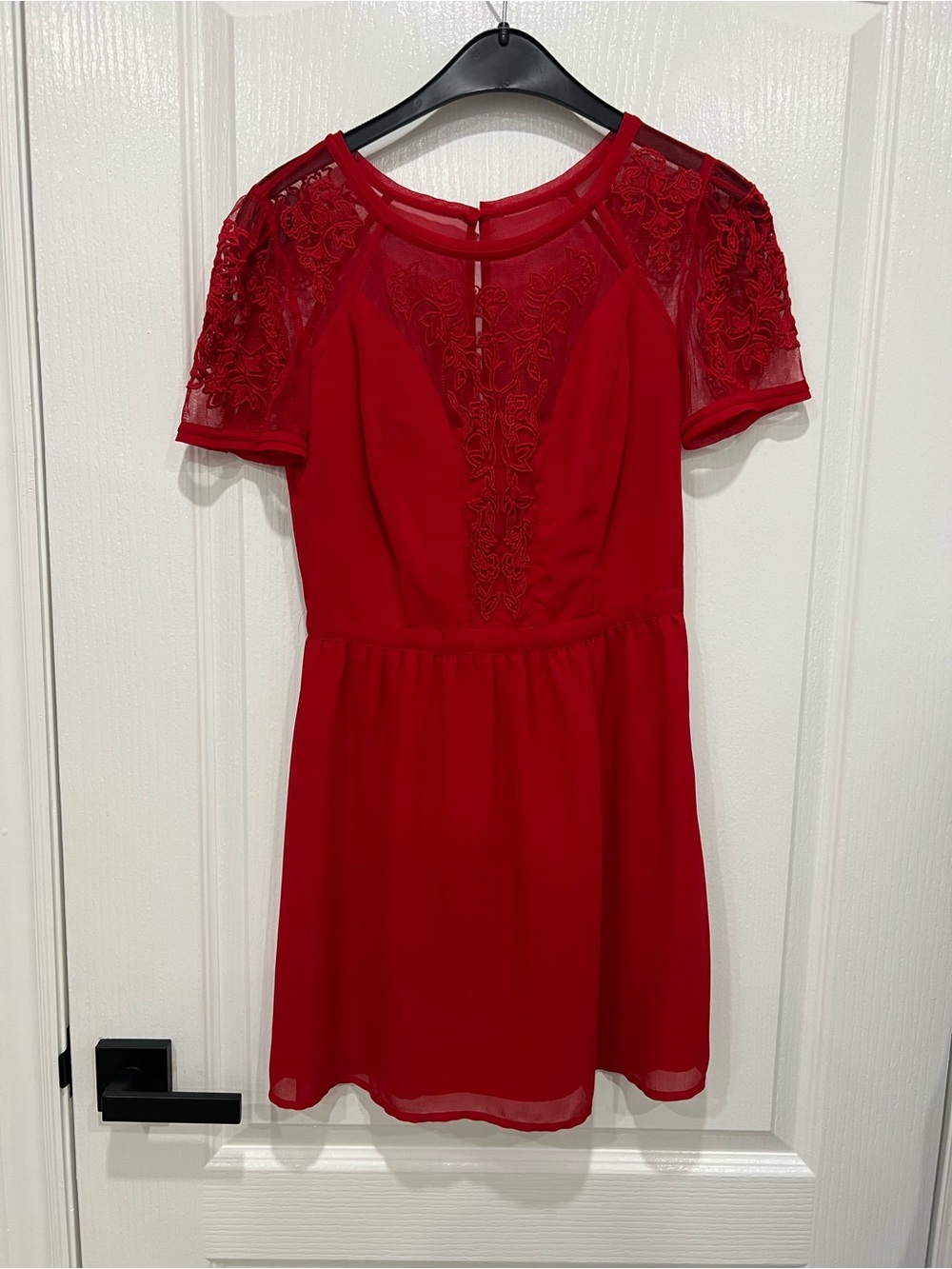 Urban Outfitters Red Lace Detail Dress